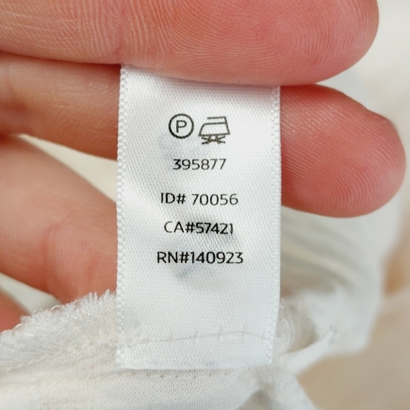 LOFT Cream Rayon Sheer Long Sleeve Ruffle Blouse 5093 - Picture 7 of 8